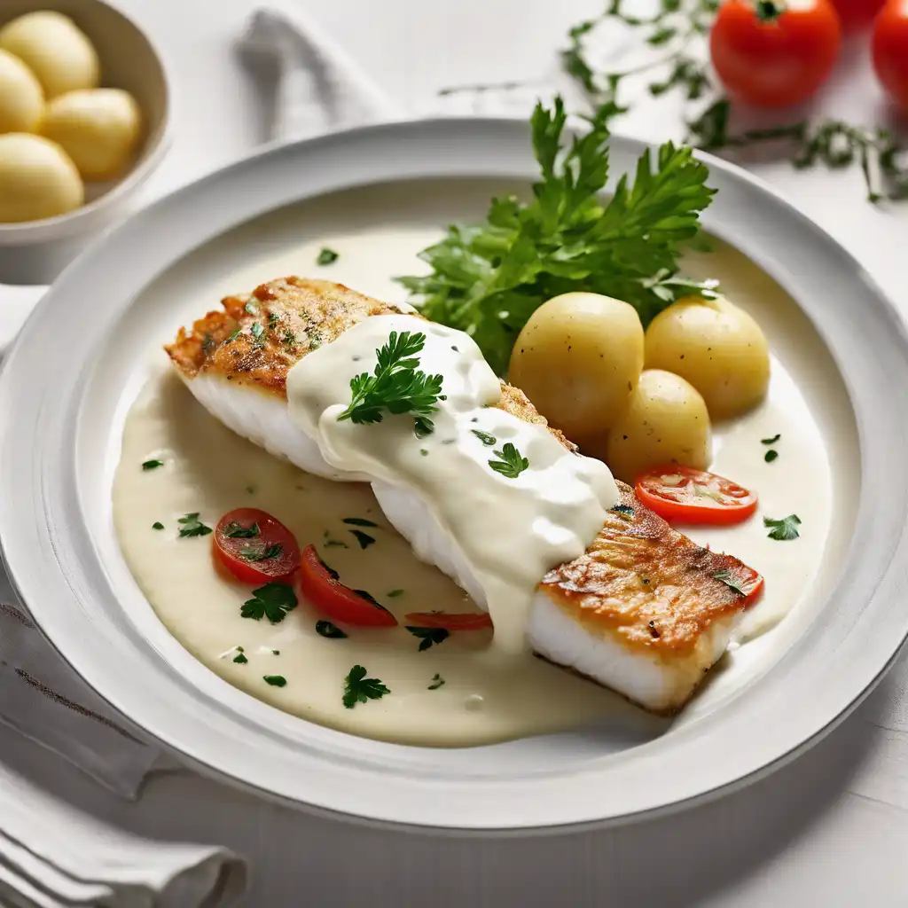 Fried Cod with White Sauce