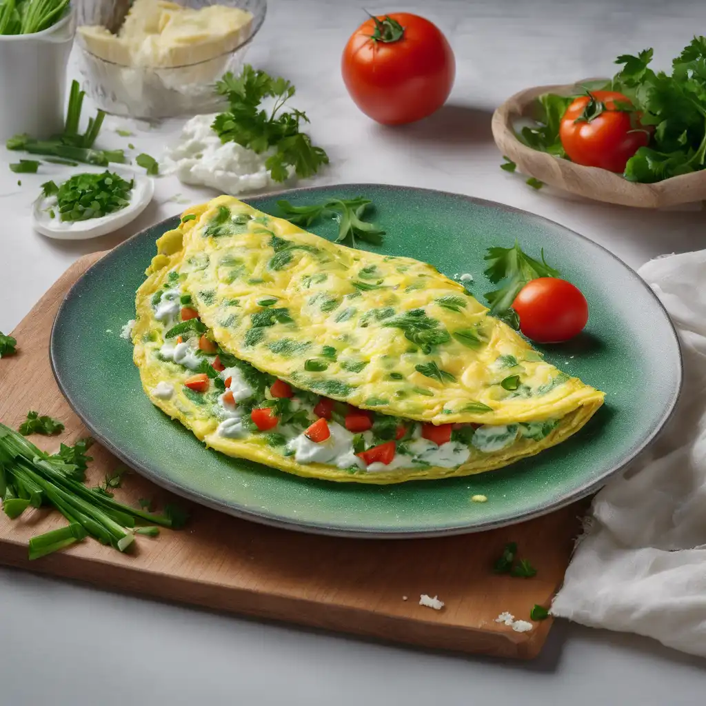 Green Onion and Parsley Omelette