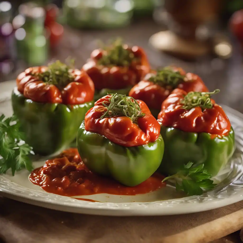 Stuffed Pimiento with Tomato Sauce