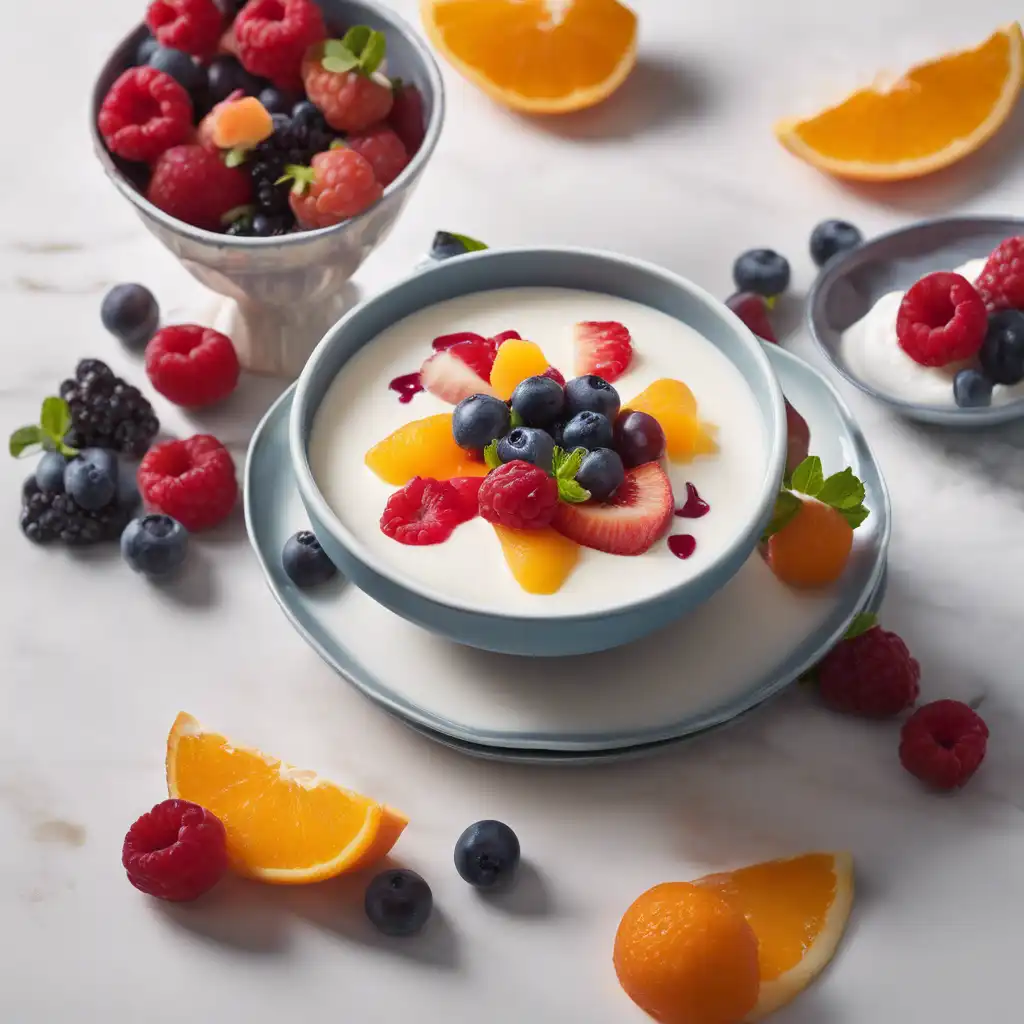 Yogurt Panna Cotta with Fruits