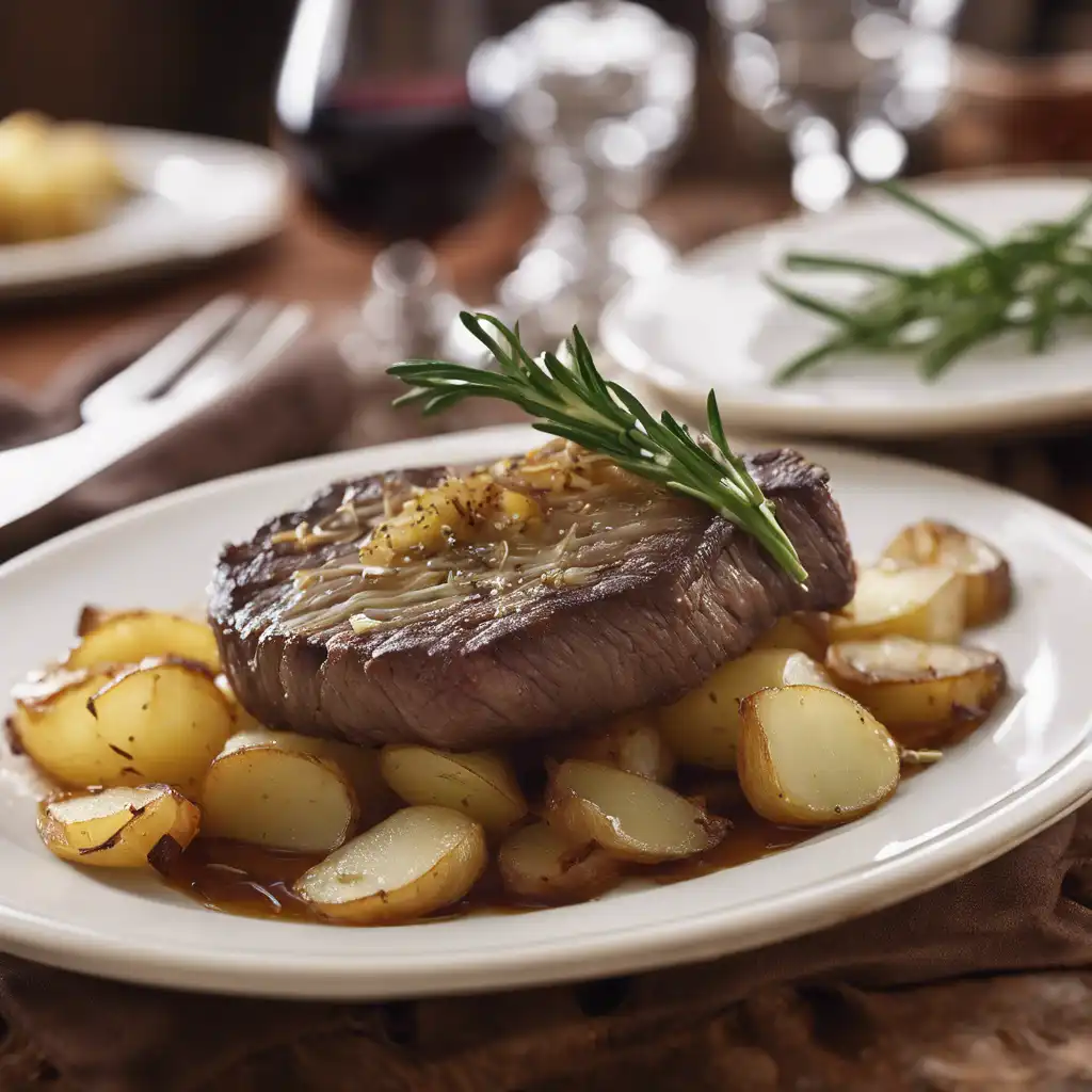 Beef Steak with Onion and Potato