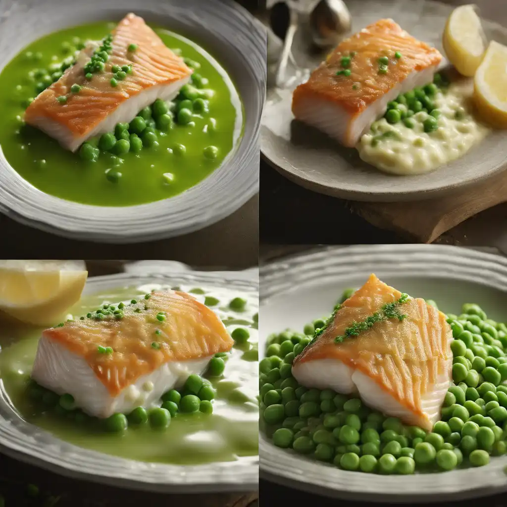 Fish with Cheese and Peas