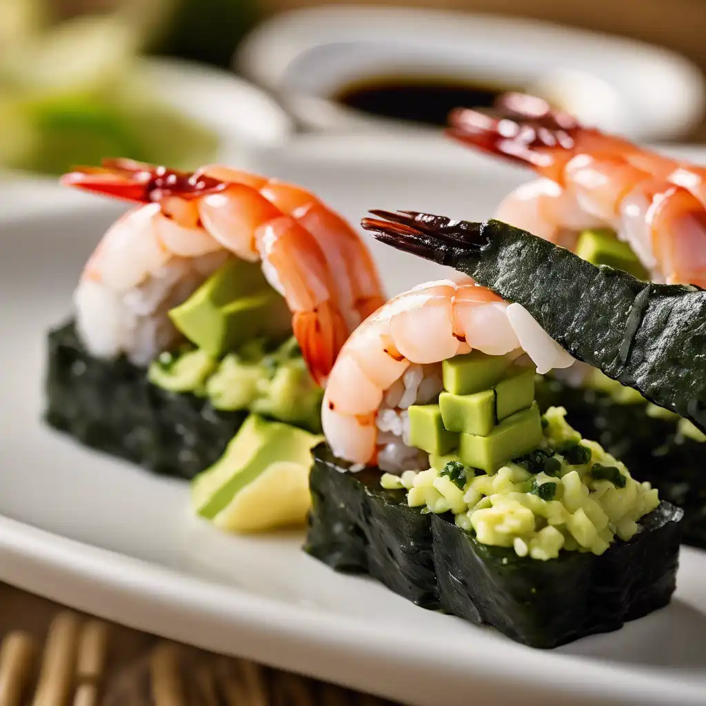 Shrimp and Avocado Sushi