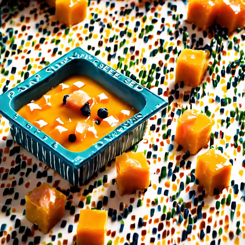 Pawp Seed Pudding in Cubes