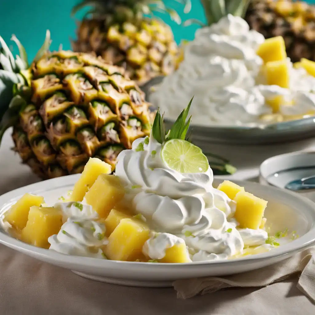 Pineapple with Whipped Cream