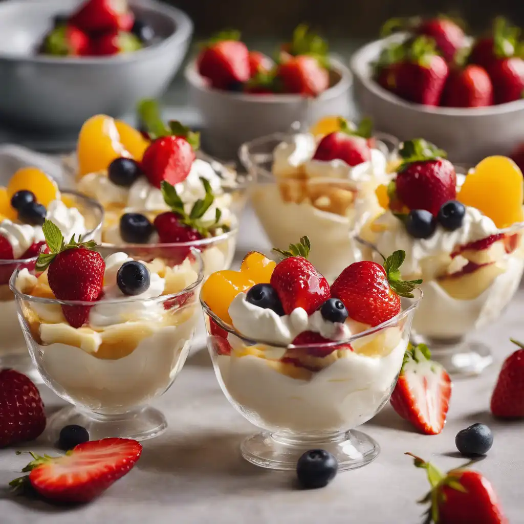 Fruit Cups with Whipped Cream