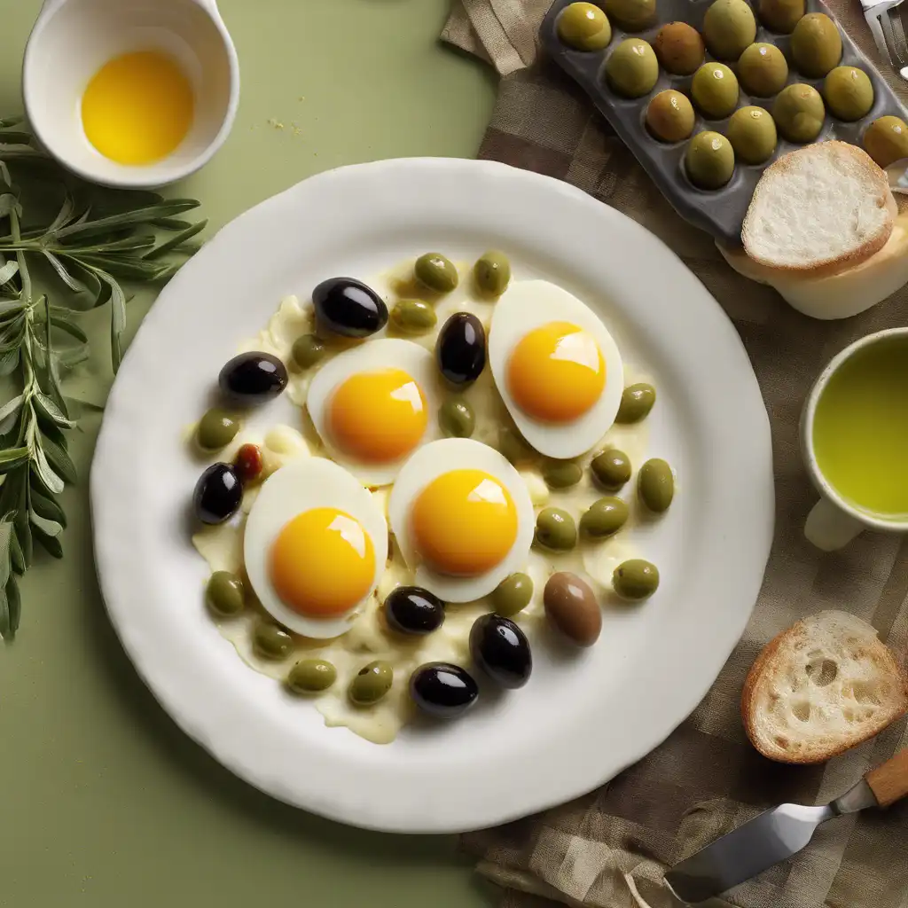 Eggs with Olives and Provolone