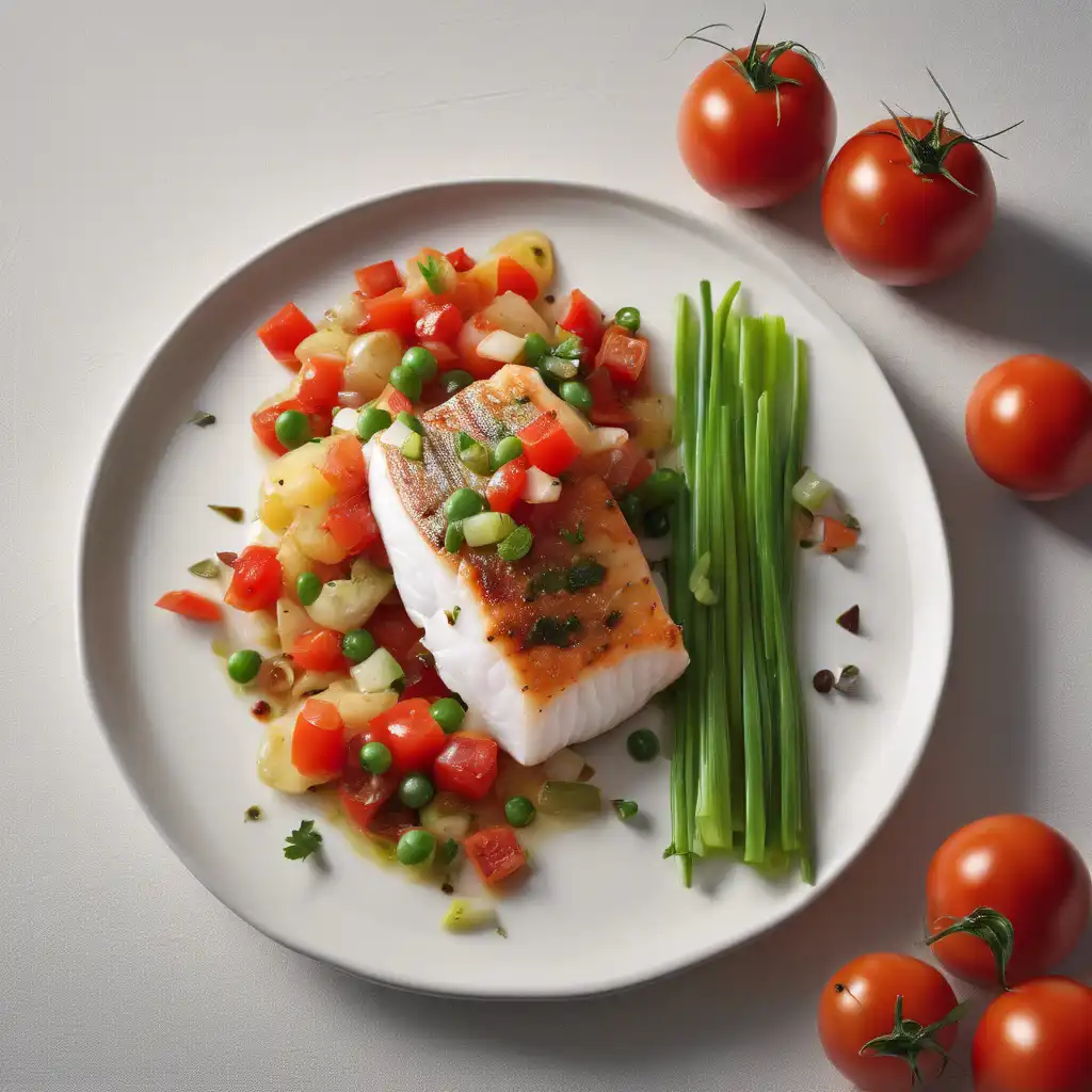 Cod Fish with Tomato Salad