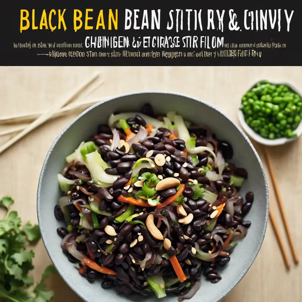 Black Bean Stir-Fry with Almond and Chinese Flair