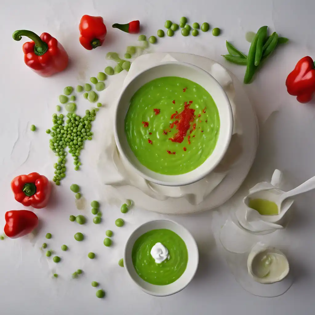 Creamed Pea with Red Pepper