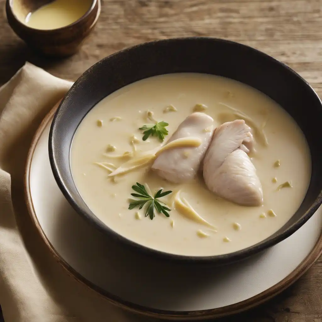 Chicken Cream Soup with Palm Heart