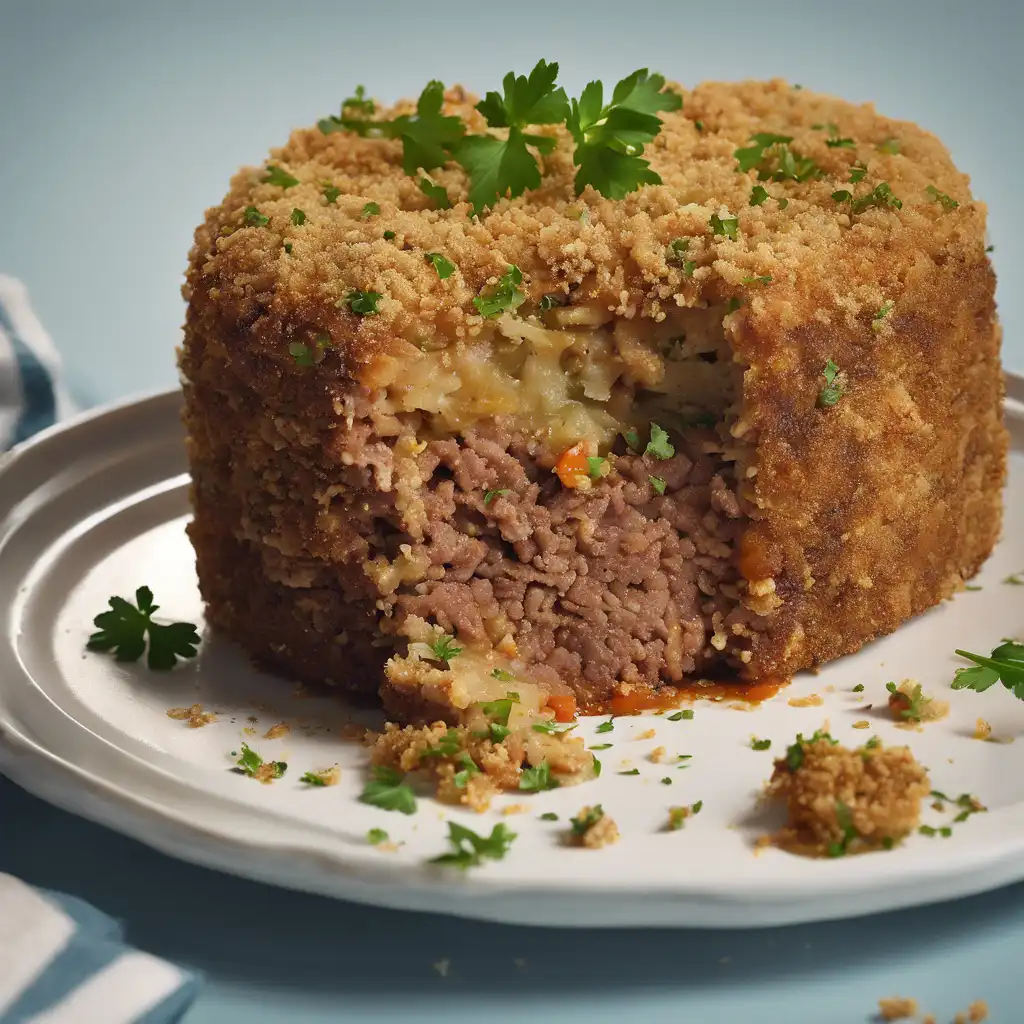 Beef Cake with Breadcrumbs