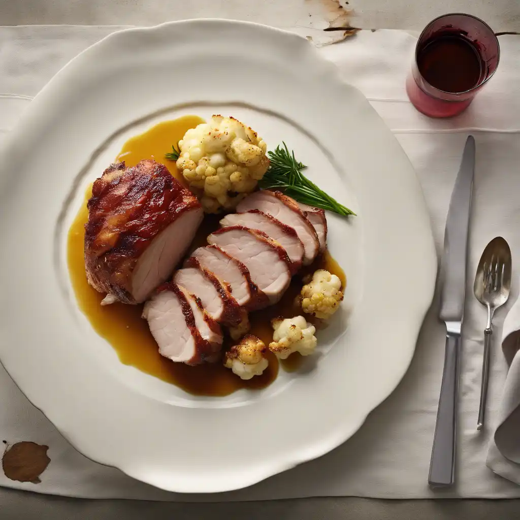 Pork Loin Roasted with Cauliflower