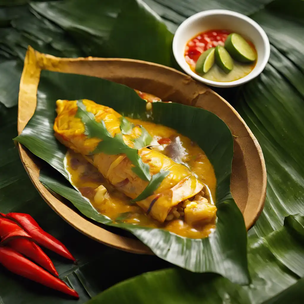 Fish Moqueca in Banana Leaves