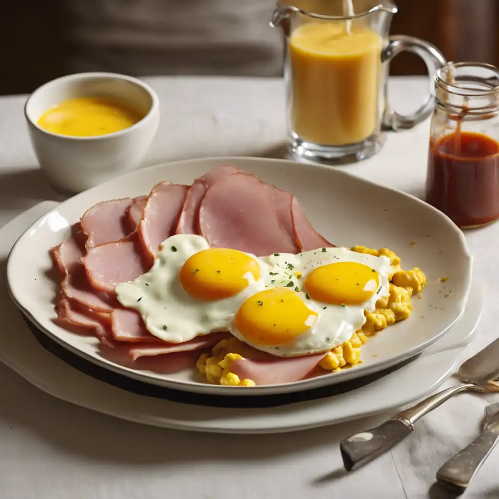 Ham with Egg and Coffee