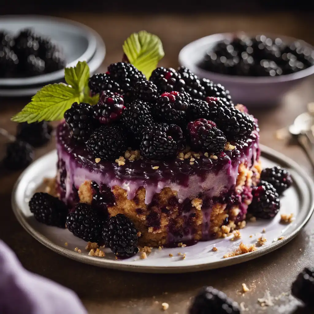 Blackberry Cake with Crunchy Topping