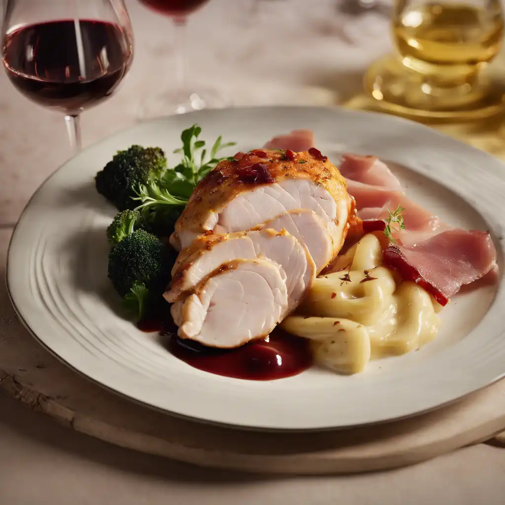 Stuffed Chicken Breast with Wine Sauce