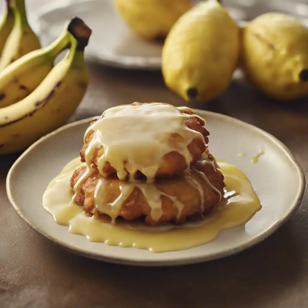 Banana Fritter with Lemon Glaze