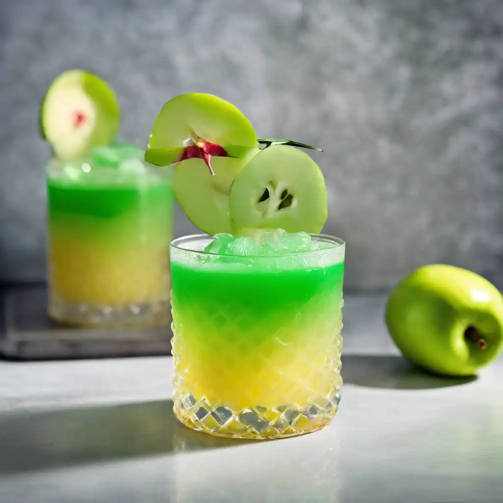 Granny Smith Apple and Pineapple Cocktail without Alcool