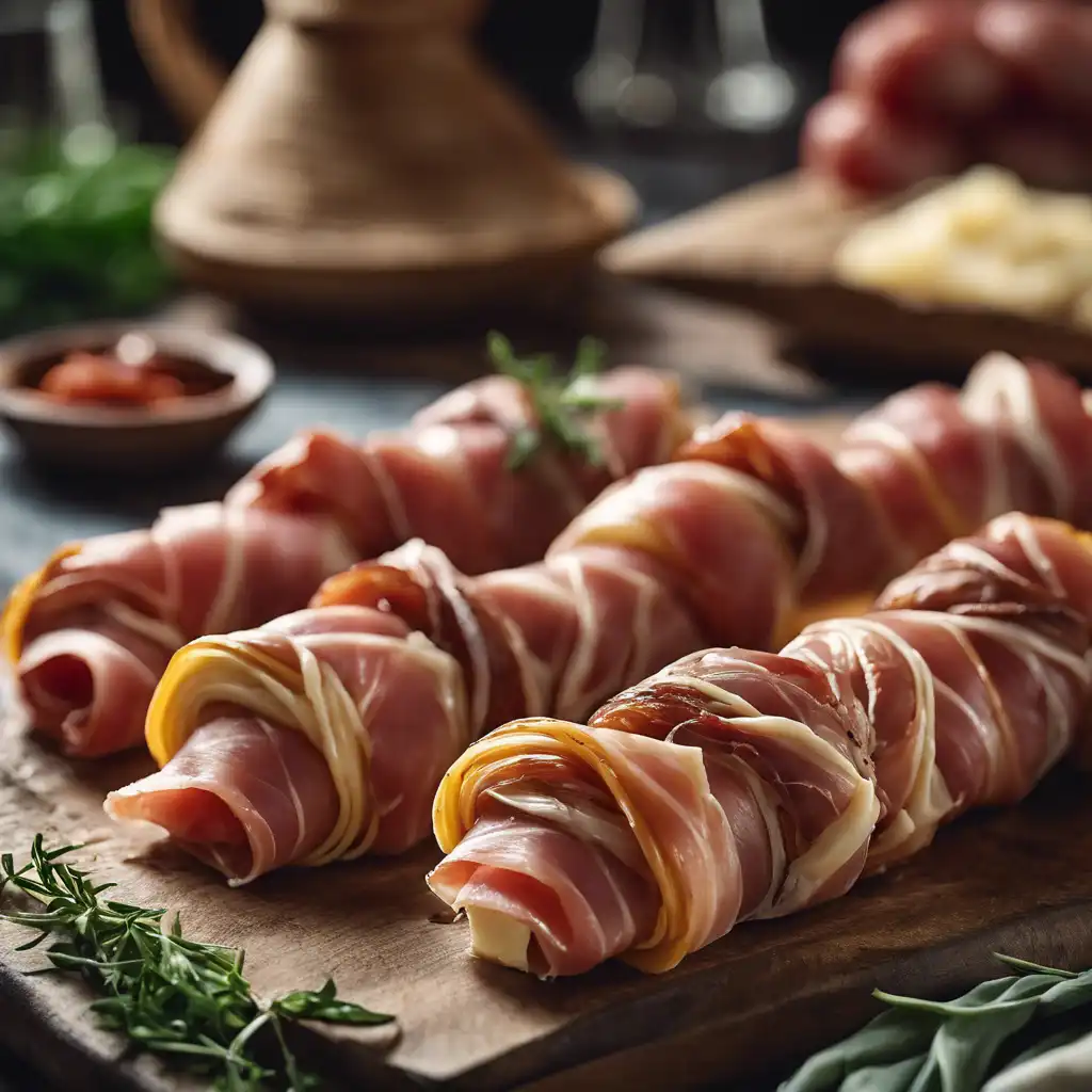 Foto de Braided Roll with Prosciutto and Cheese