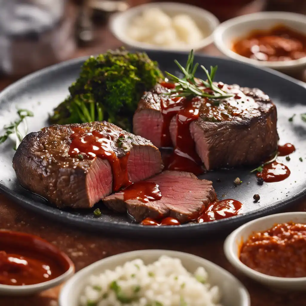 Peppered Filet Mignon with PÃprika Sauce