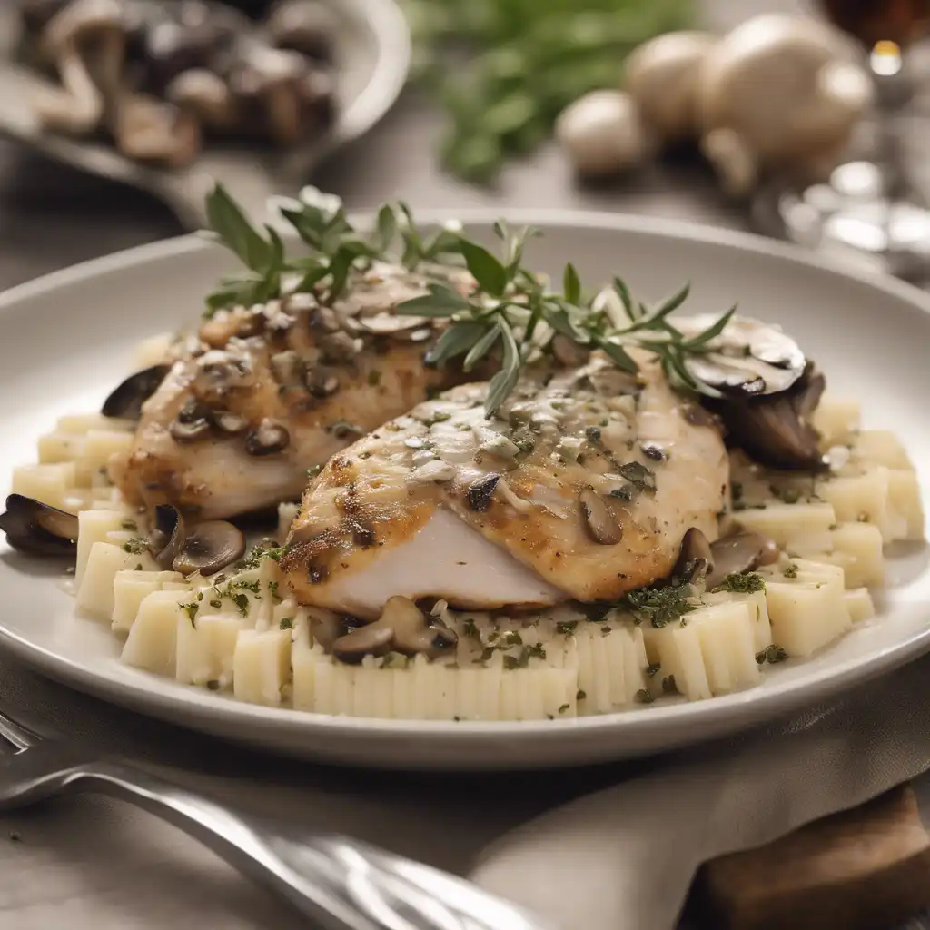 Chicken with Oregano, Mushroom, and Parmesan Cheese