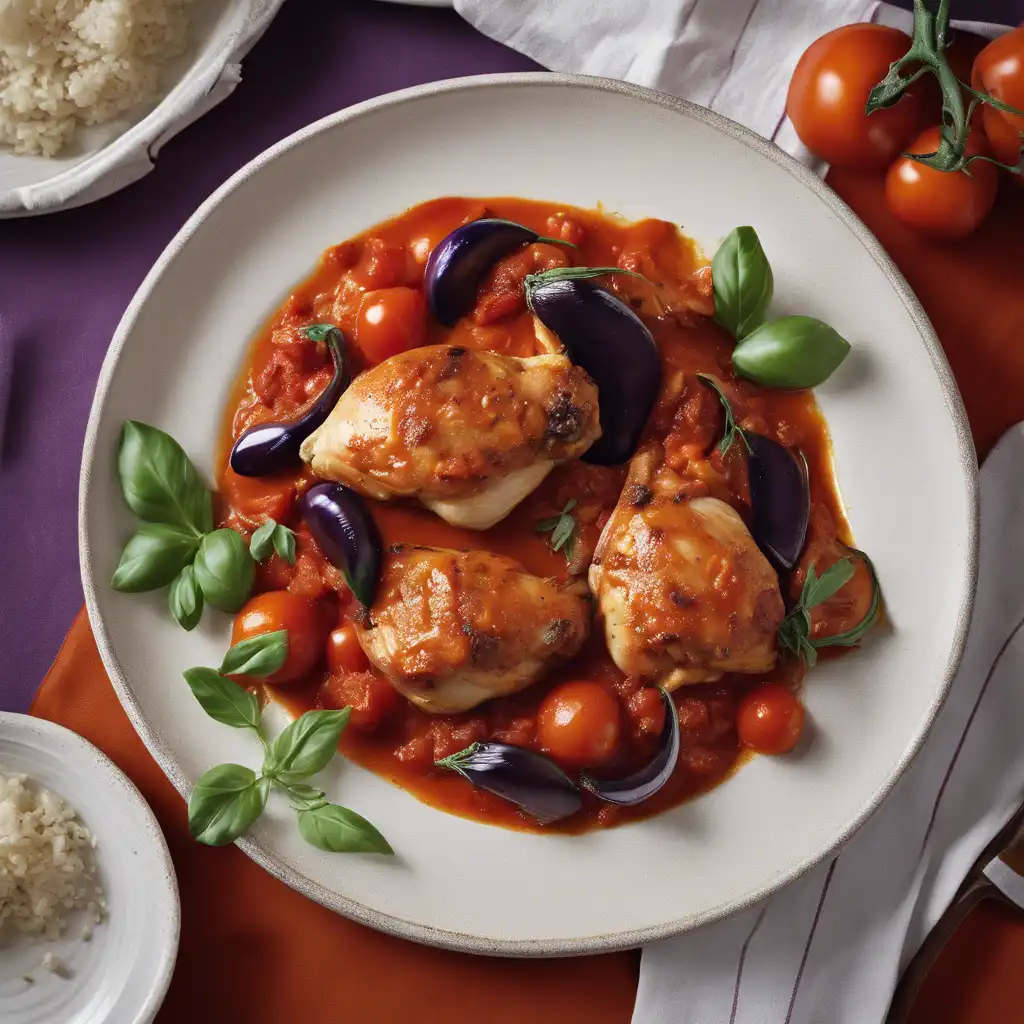 "Chicken with Tomato and Eggplant"