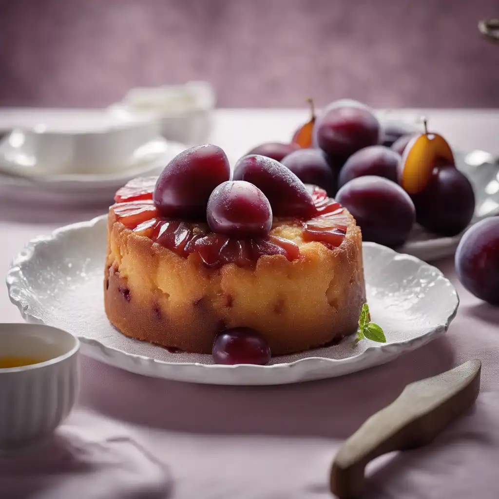 English-Style Plum Cake with Fresh Fruit