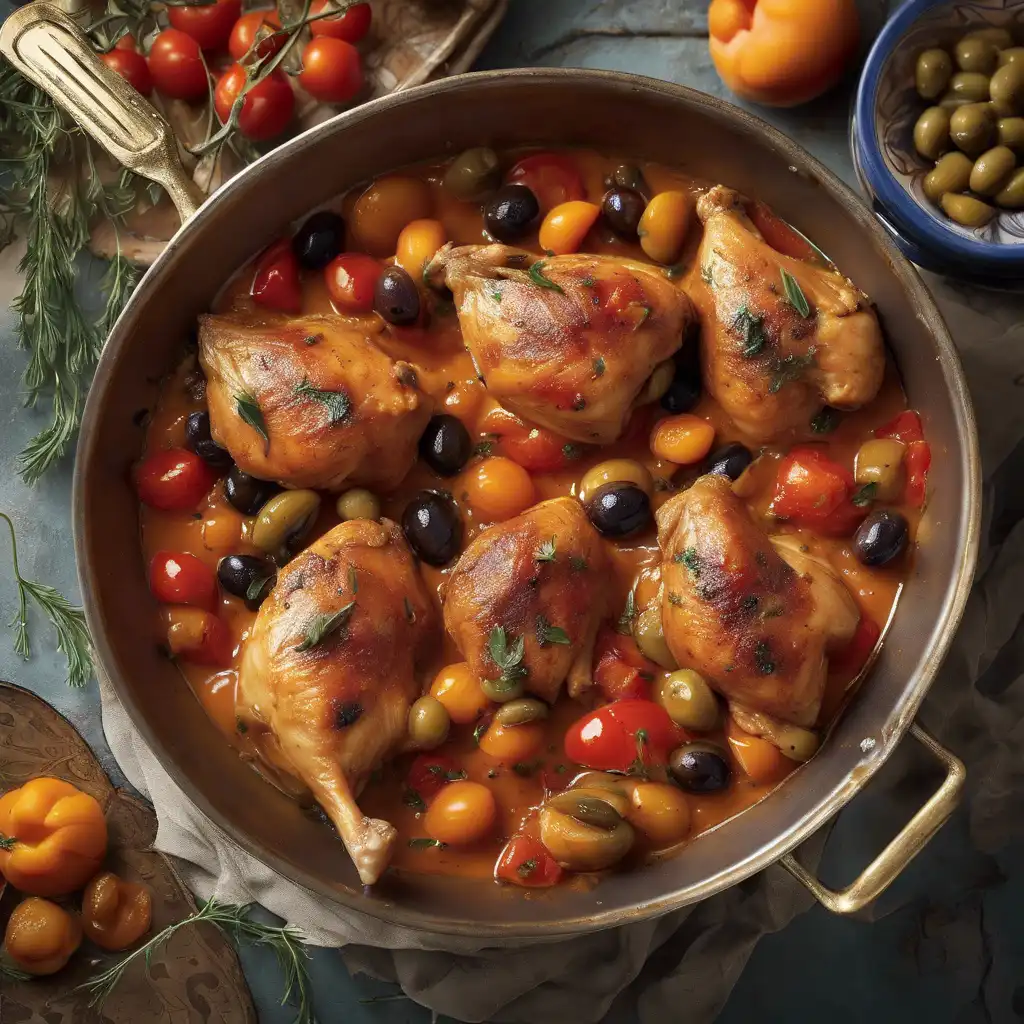 Chicken with Olives and Apricots