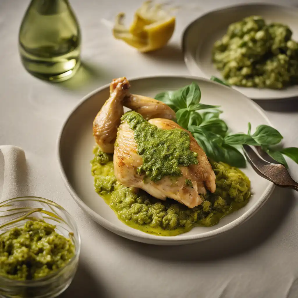 Low-Calorie Chicken with Pesto (Alternative Name)