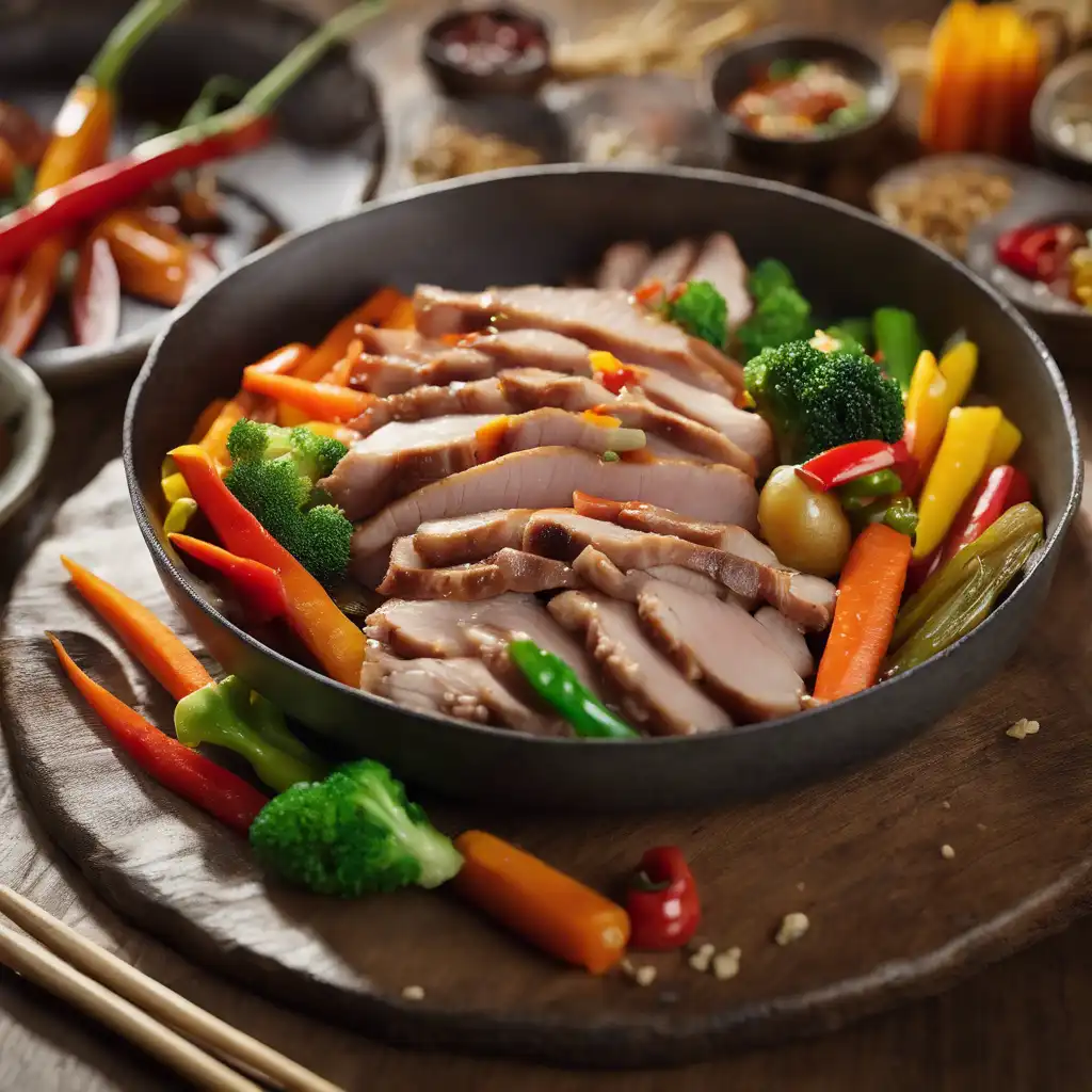 Pork and Vegetable Stir-Fry in Chinese Style