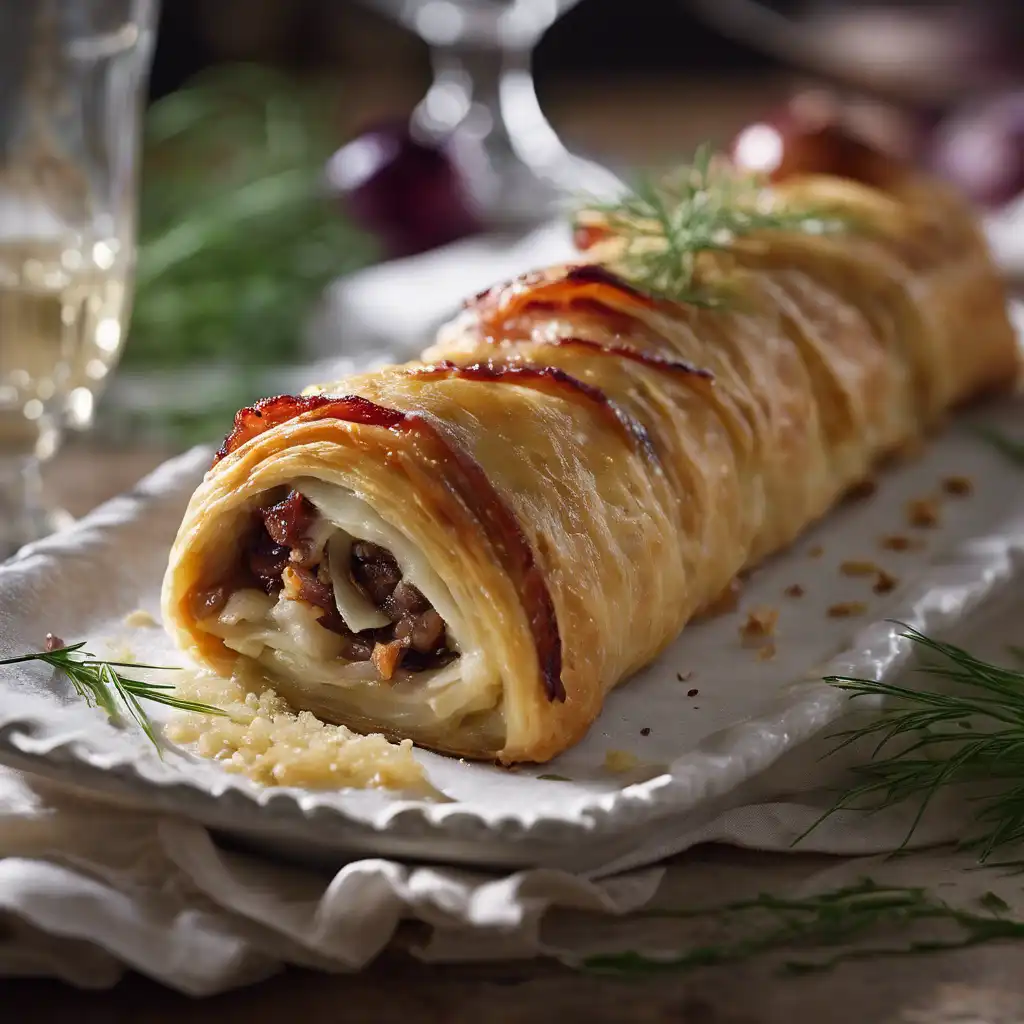 Fennel Strudel with Bacon and Onion Filling