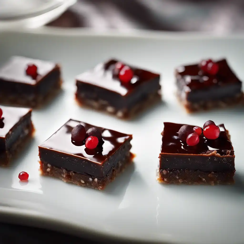 Chocolate Squares with Currant Jam