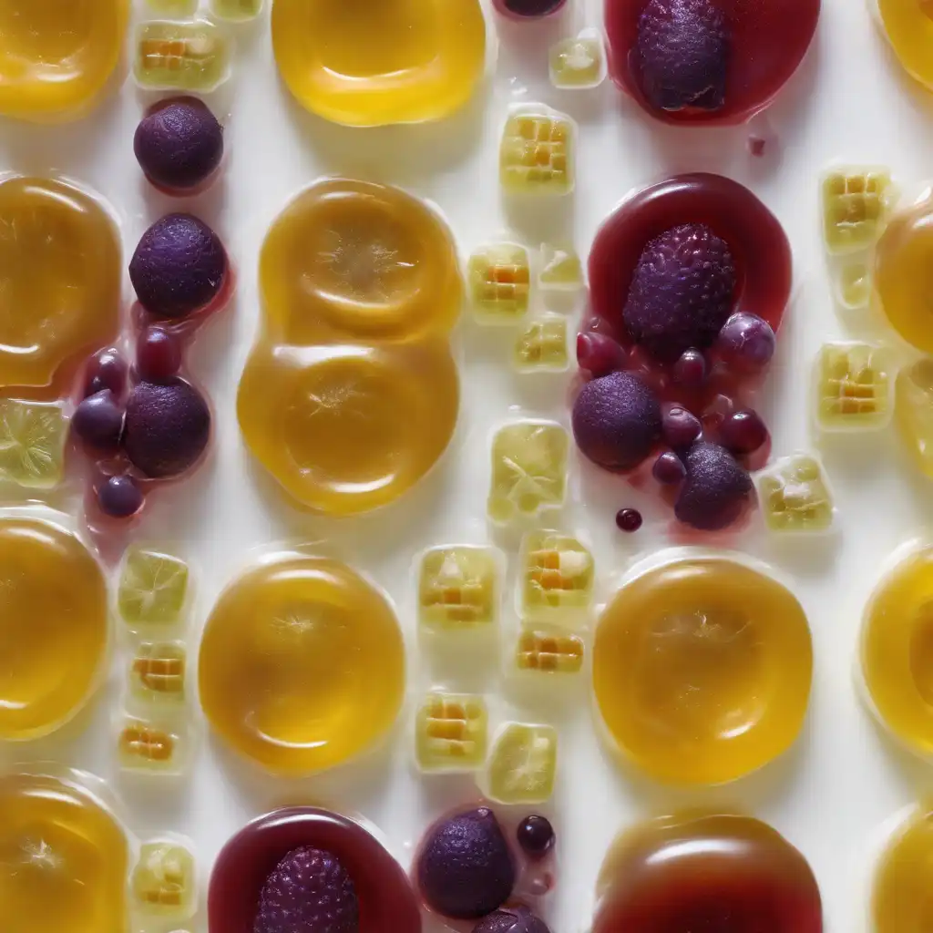 Fruit Gelatin Molds in White Wine