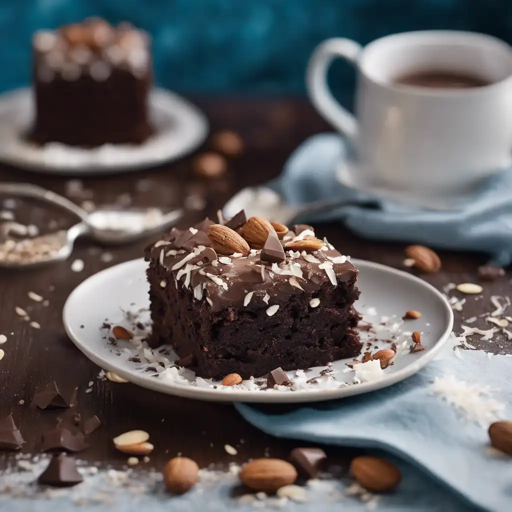 Chocolate Fudge Cake with Coconut and Chocolate Chip Cookies