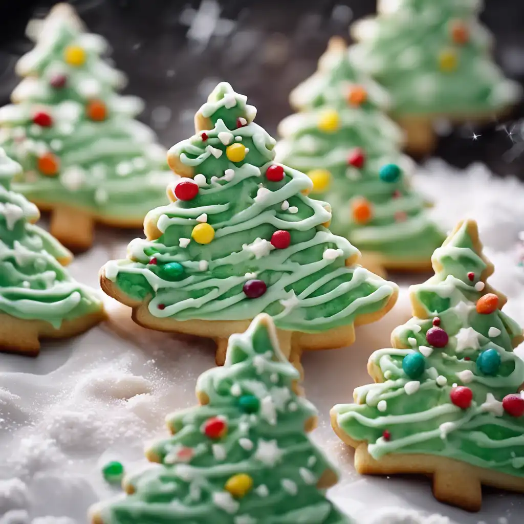 Mini Christmas Tree Cookies