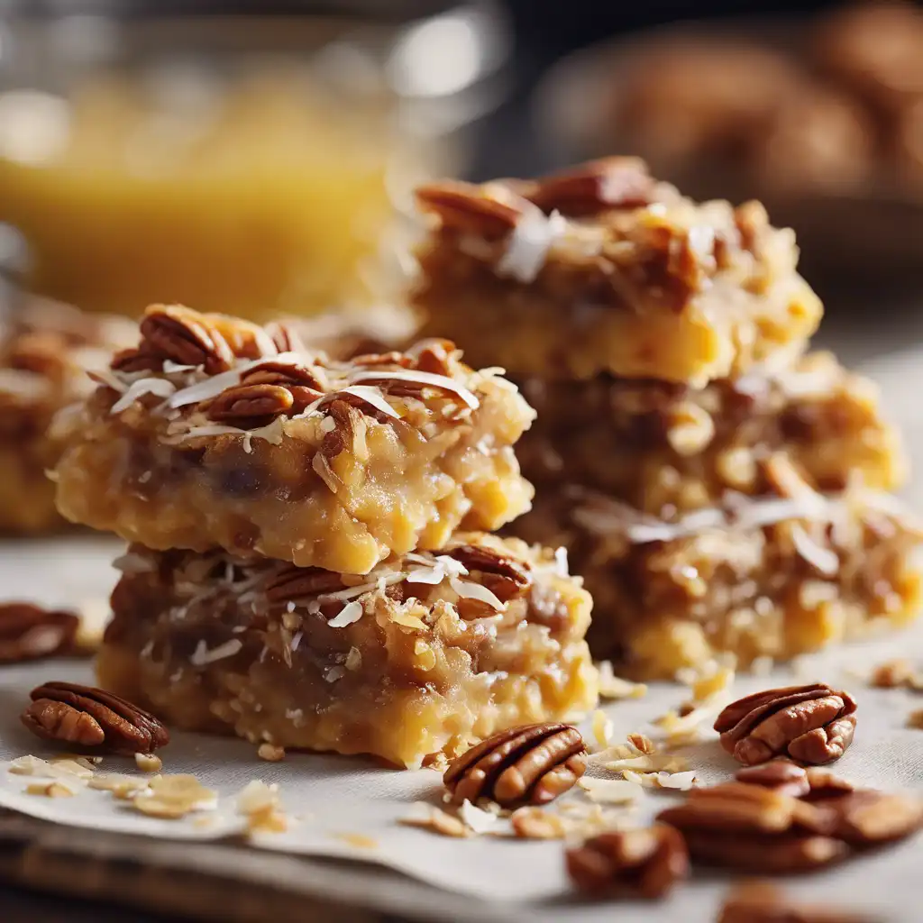 Fritter Bars with Pecans and Coconut