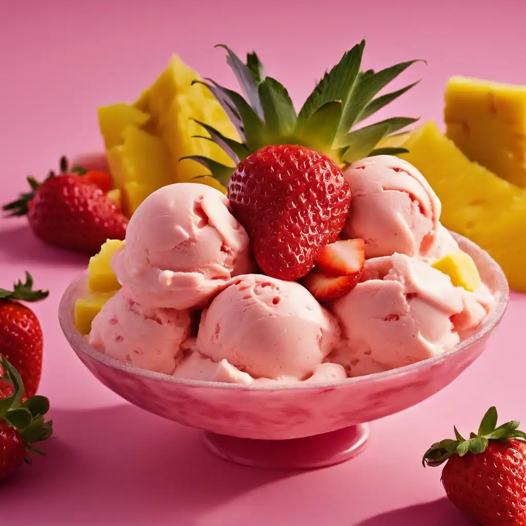 Strawberry and Pineapple Gelato