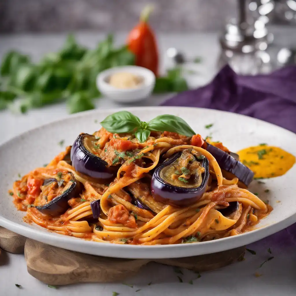 Spicy Eggplant Pasta