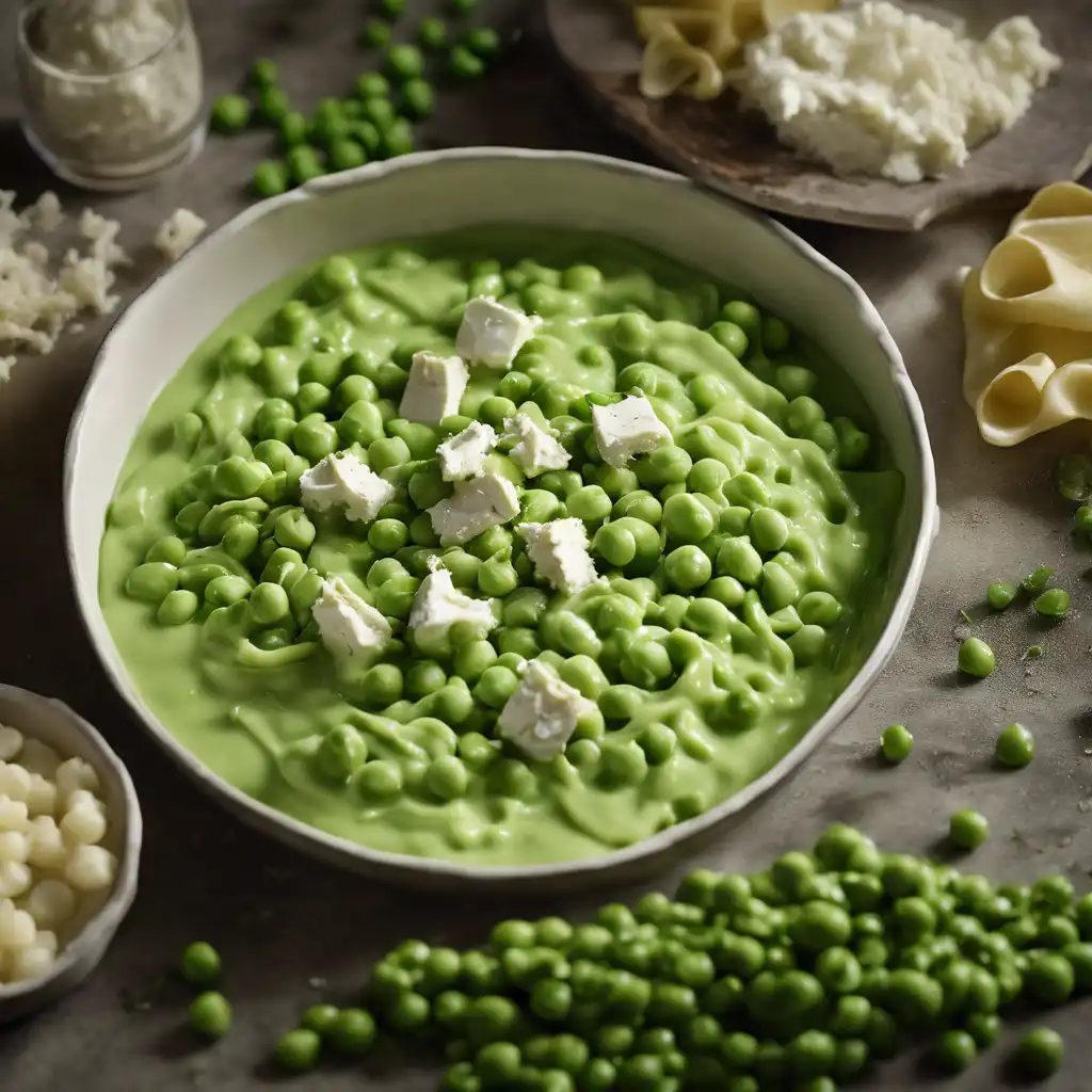 Green Pea and Goat Cheese Sauce for Macaroni