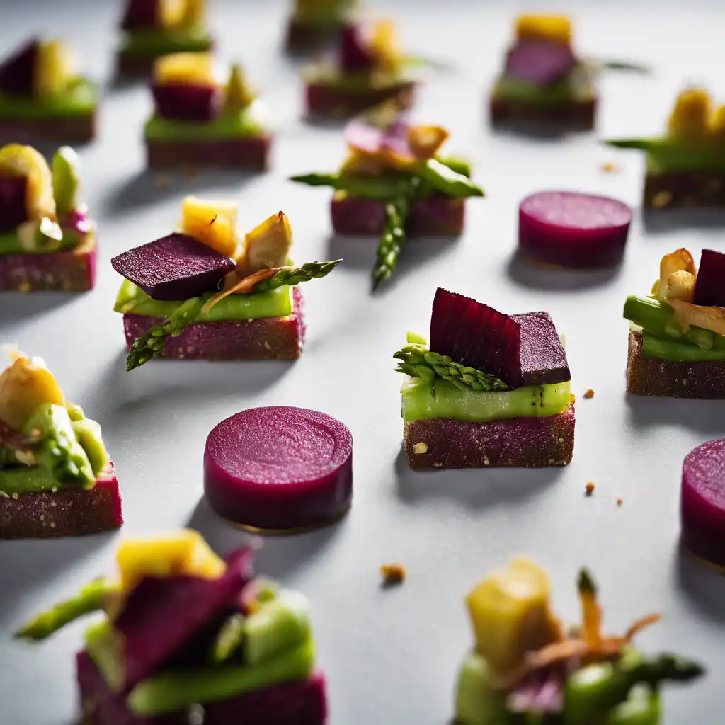 Asparagus and Beetroot Canapé