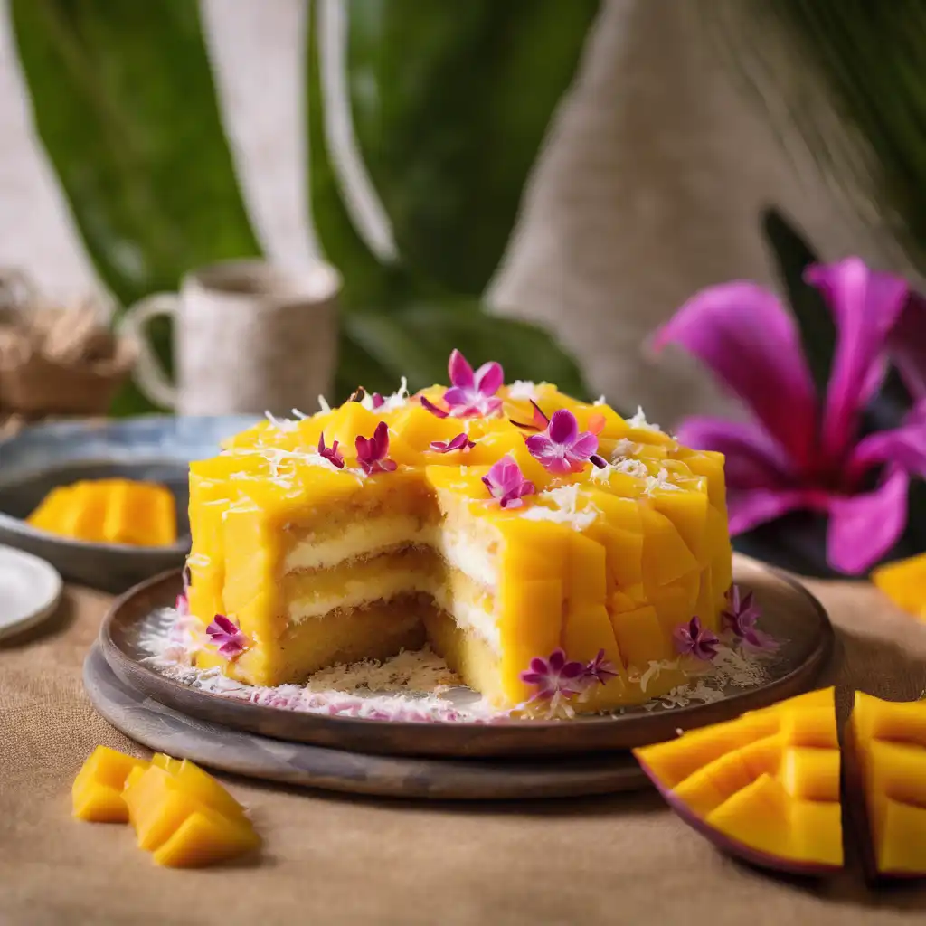 Mango Cake with Coconut