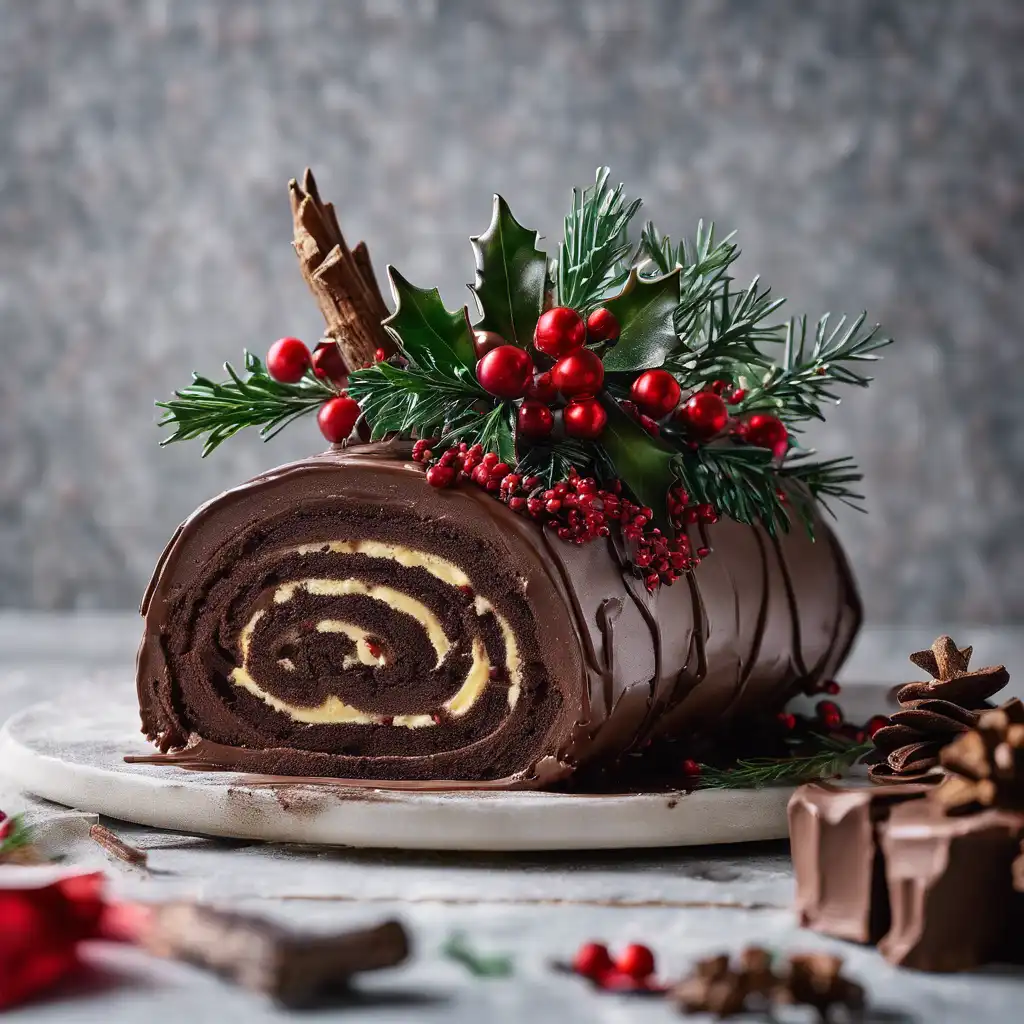 Christmas Log Cake