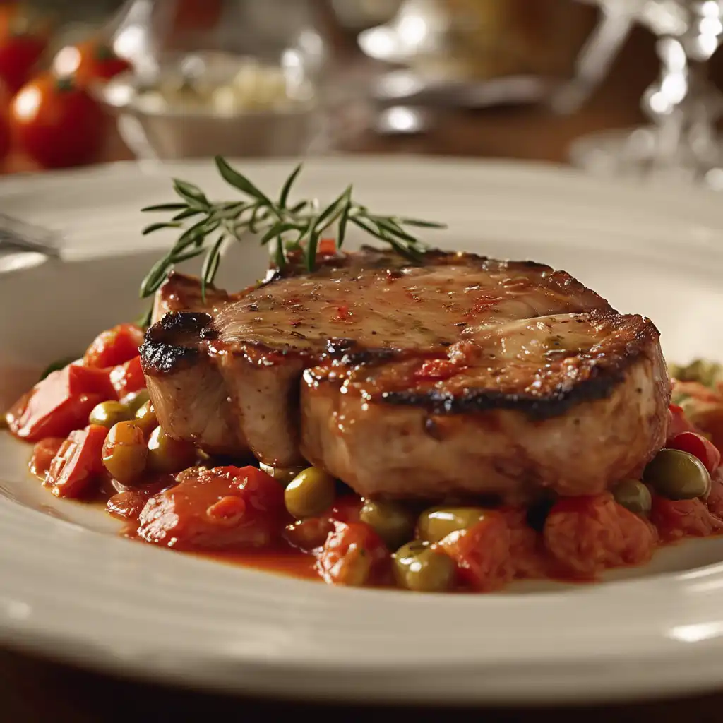 Pork Chops with Tomato and Olive