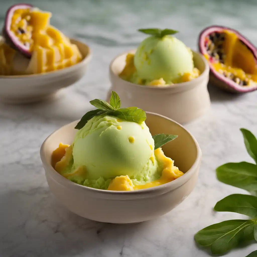 Passion Fruit and Sorbet Gelato