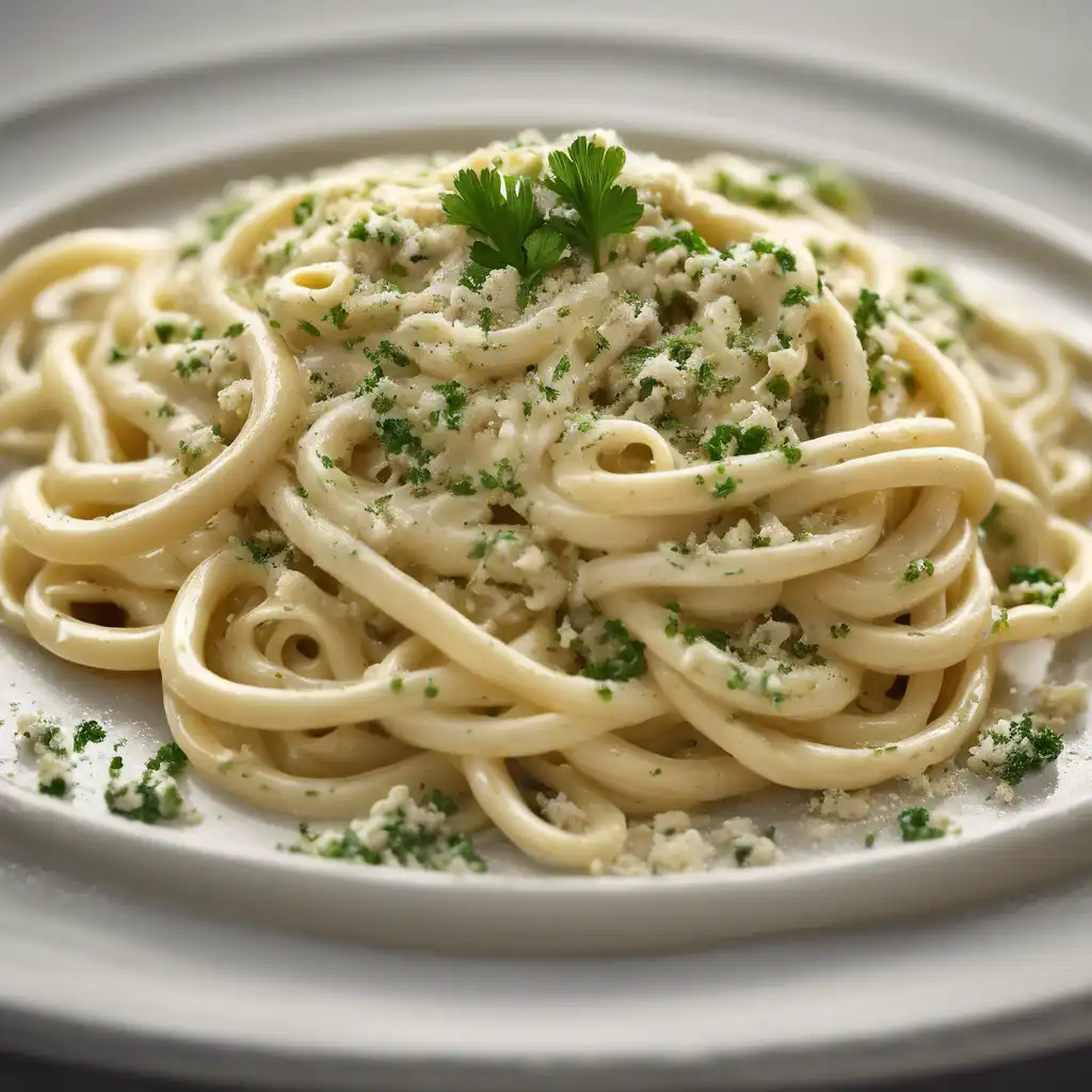 Caviar-style Linguine with Cream and Herbs