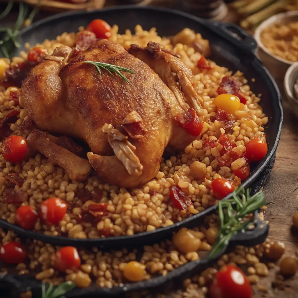 Arabic-Style Wheat with Chicken