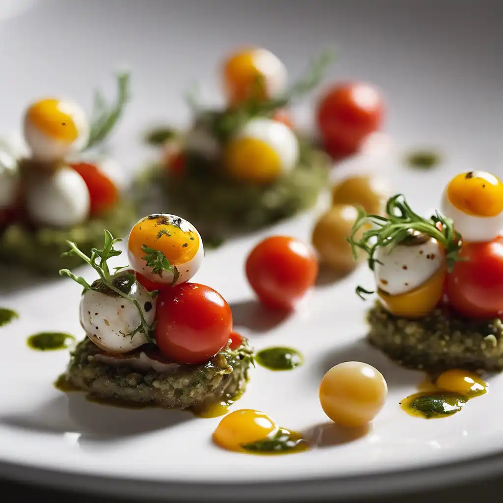 Cherry Tomato with Quail Egg