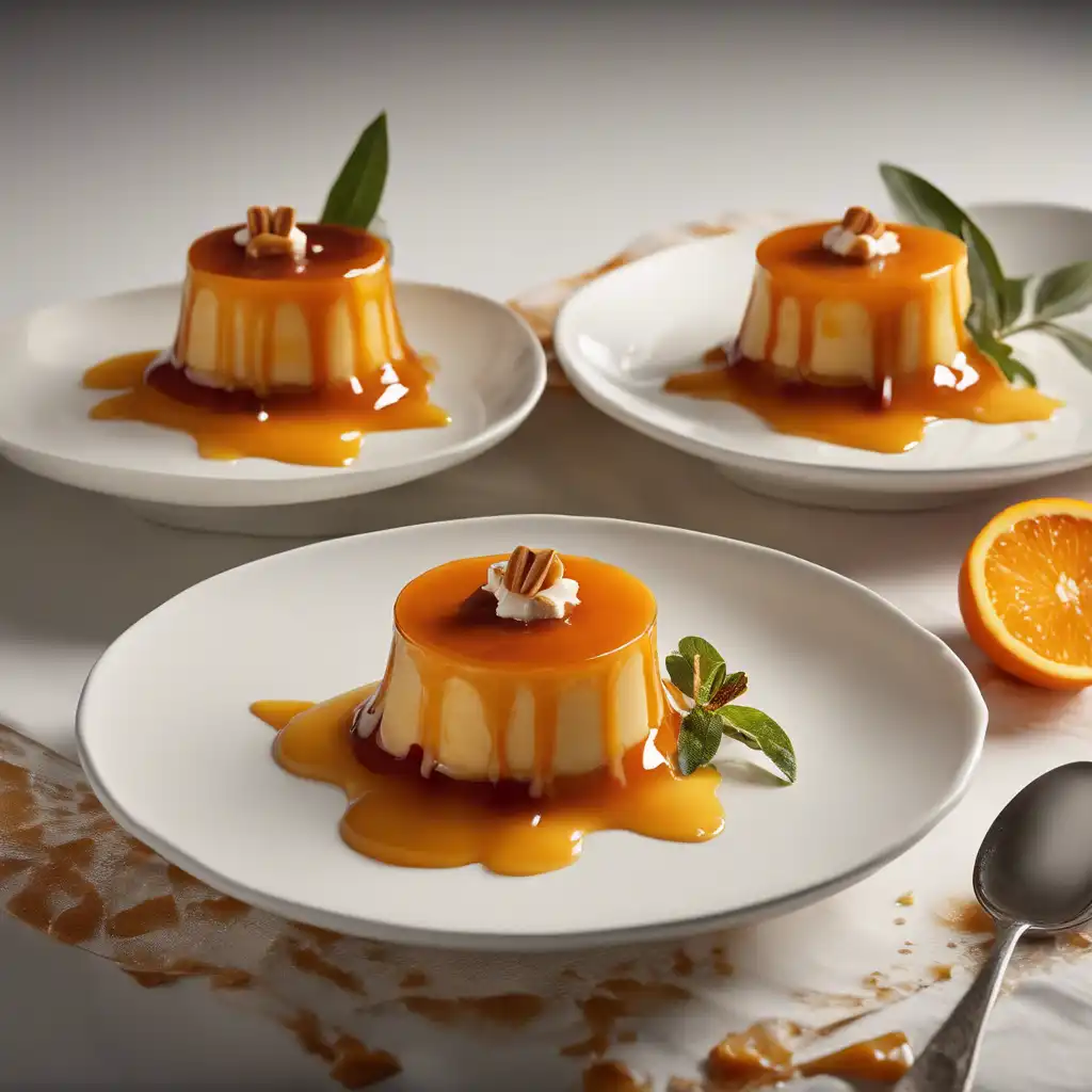 Orange Pudding with Sauce