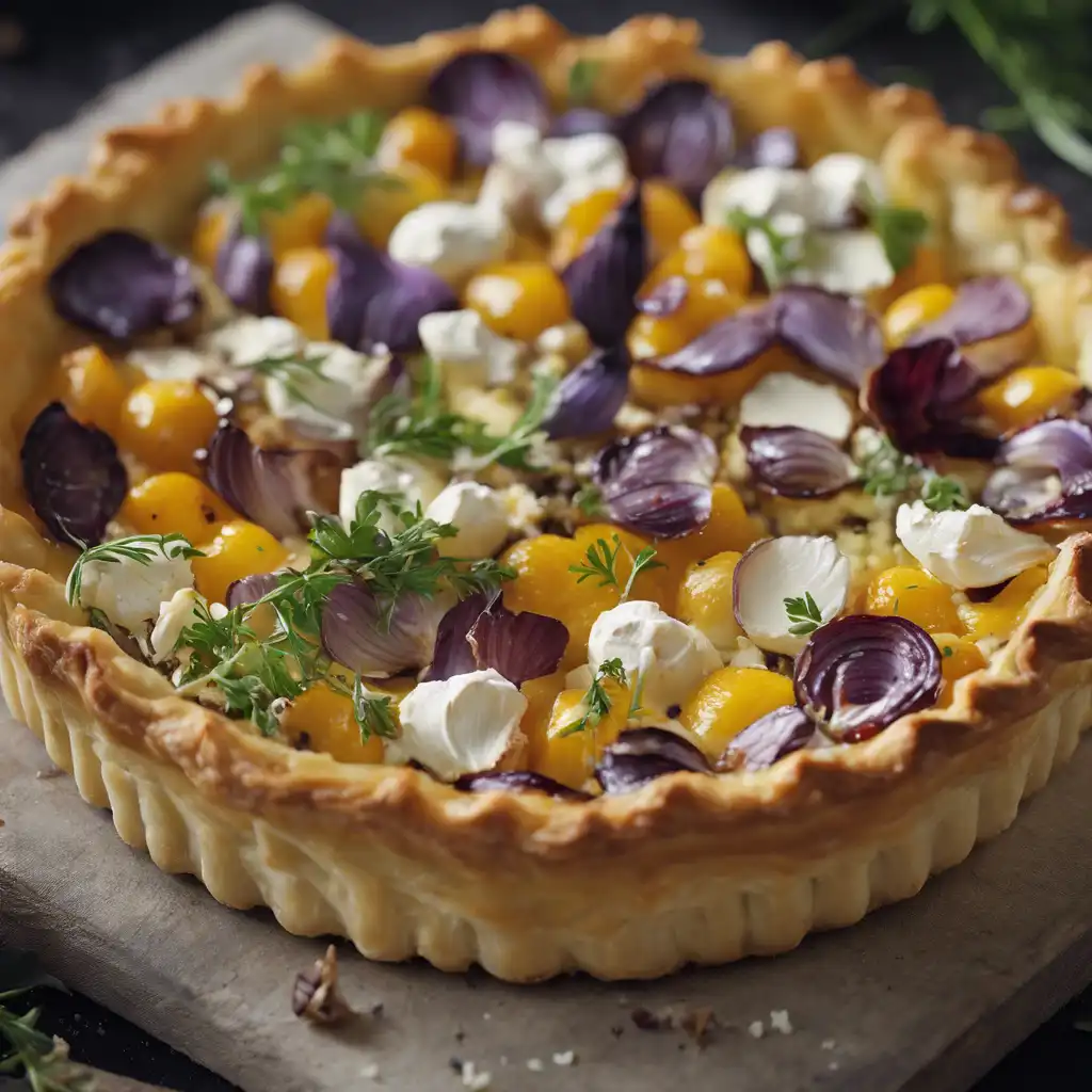 Garlic and Goat Cheese Tart